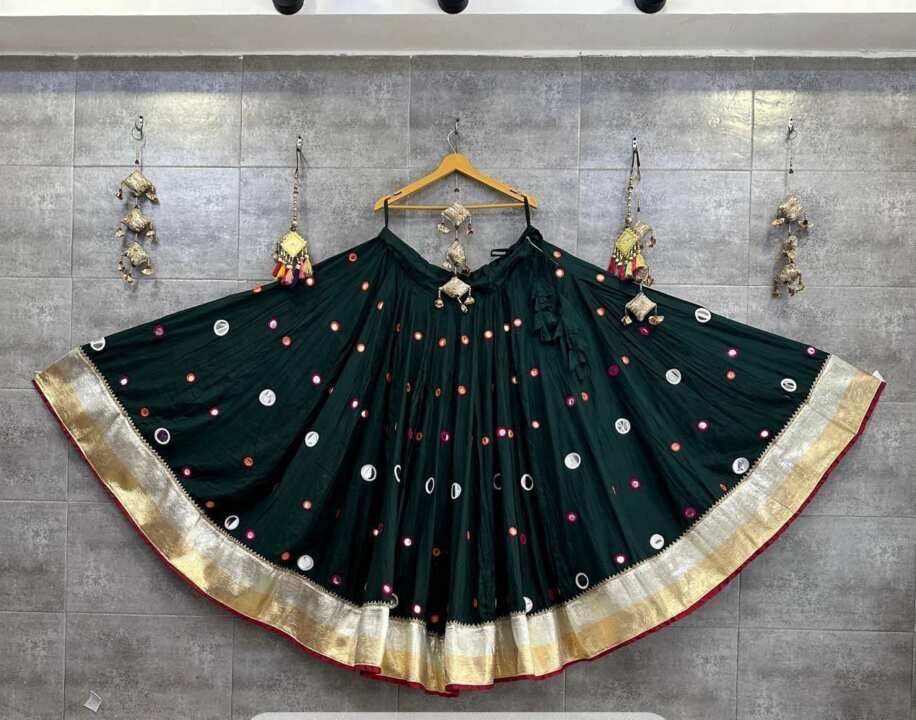 Mirror work skirt and blouse - View 7