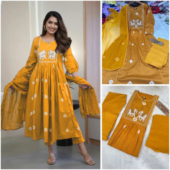 PURE RAYON COTTON KURTA SET - View 8
