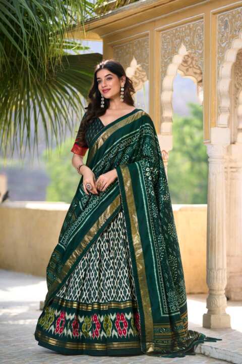 Lehenga,Blouse and Dupatta - View 10