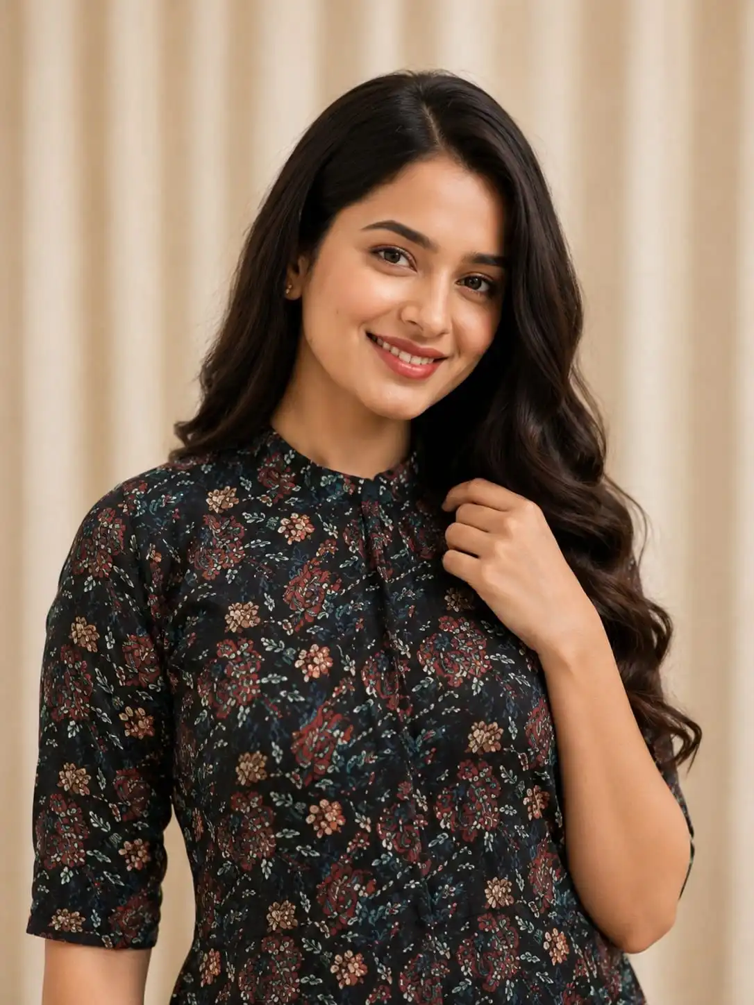 Black Printed Pure Cotton Co-Ord Sets - View 2