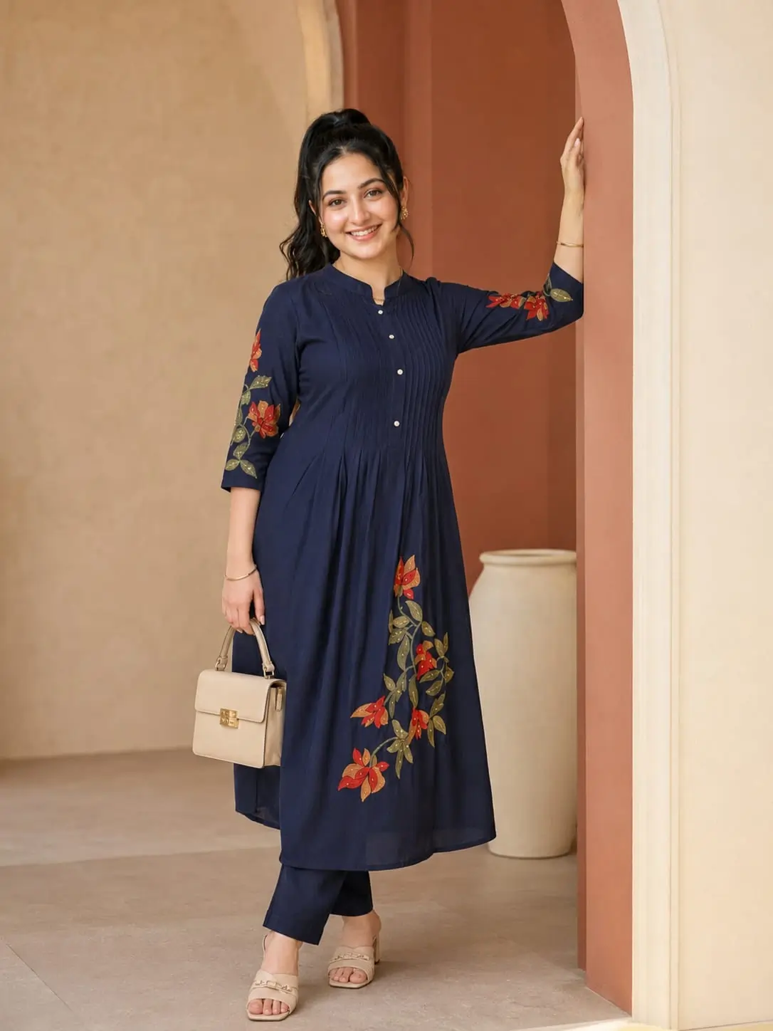 Mirror Work Kurta Set