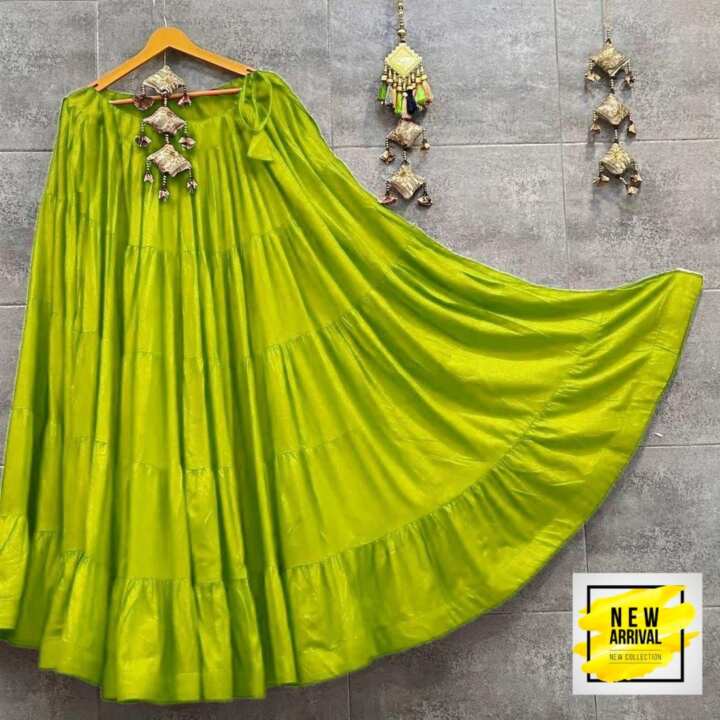 Reyon party' wear solid colour Skirt