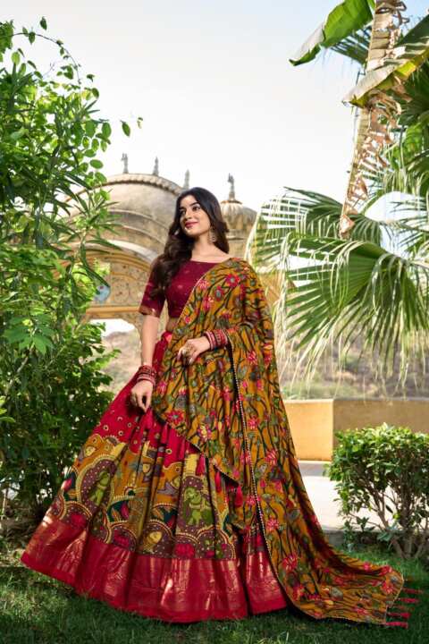 Lehenga,Blouse and Dupatta - View 4
