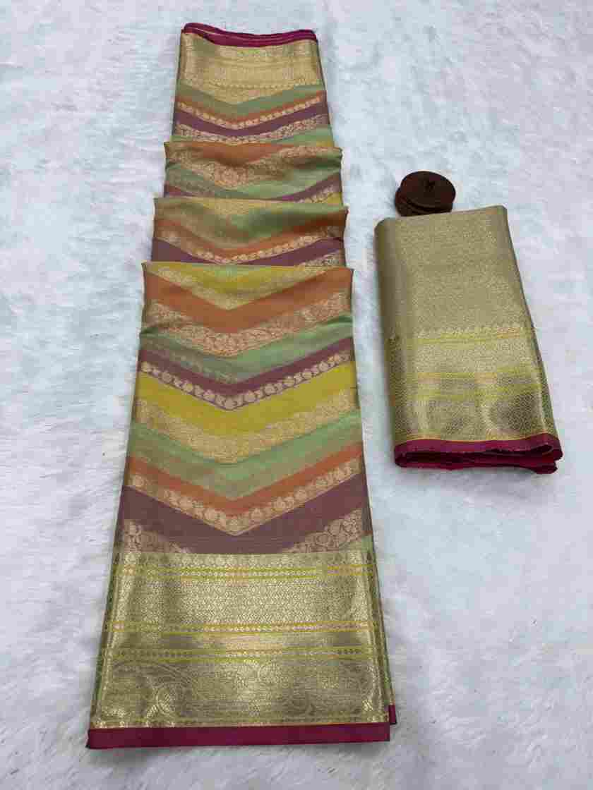 Patola Silk Leheriya Jacquard Saree with Zari Weaving & Blouse