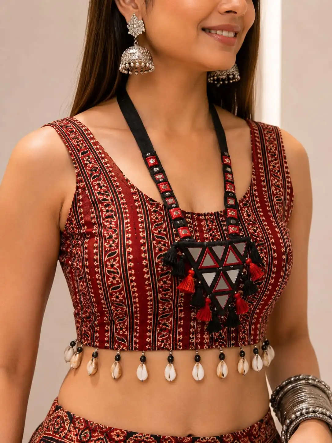 Printed Rayon Lehenga Choli with Dupatta for Navratri - View 3