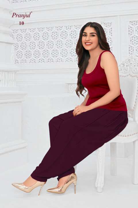 Cotton Salwar – Wine / Maroon