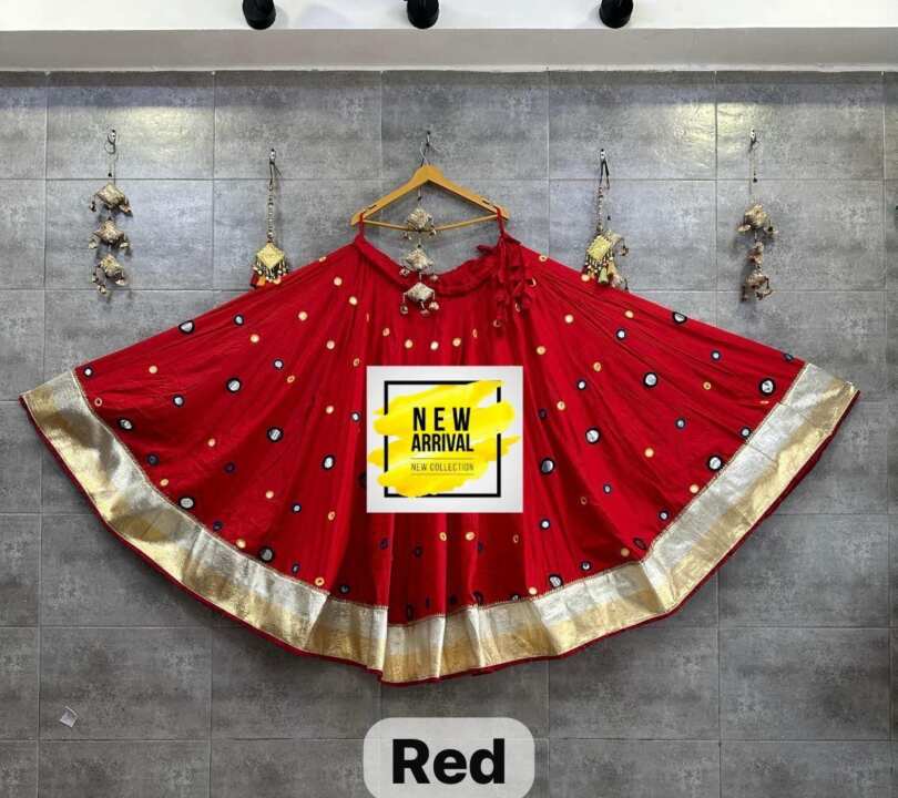 Mirror work skirt and blouse - View 3