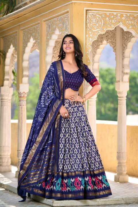 Lehenga,Blouse and Dupatta - View 9