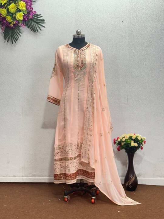 Party Wear Heavy Gown With Dupatta - View 10