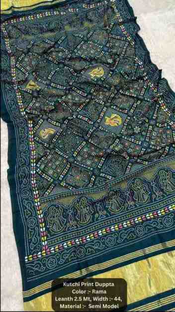 Kutchi Print Dupatta – Rama Elegance