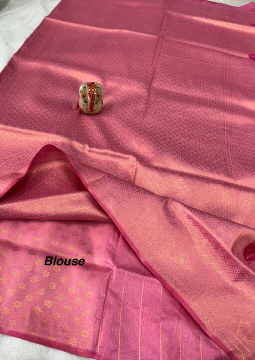 Fabulous  Soft Silk Fabric With Copper Jari - View 9