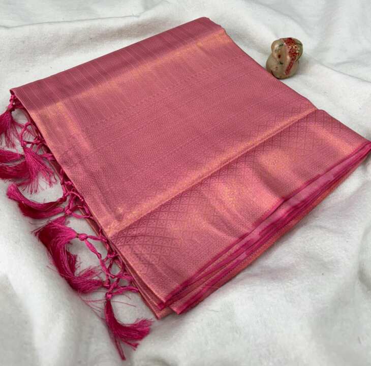 Fabulous  Soft Silk Fabric With Copper Jari - View 10