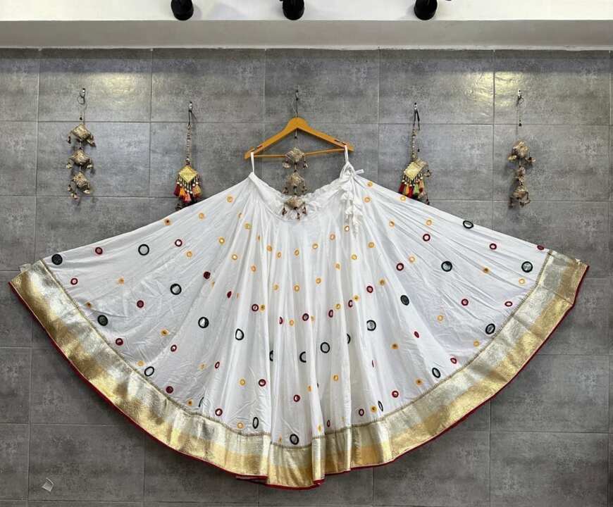 Mirror work skirt and blouse - View 8