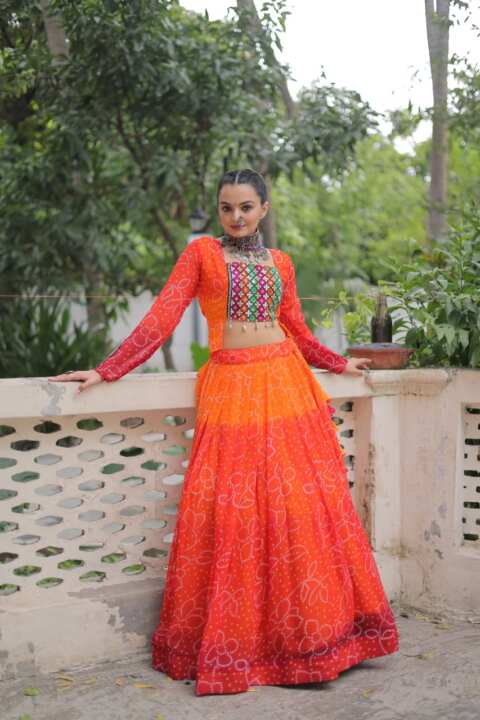 NAVRATRI LEHENGA CHOLI COLLECTIONS-2025 (Orange)