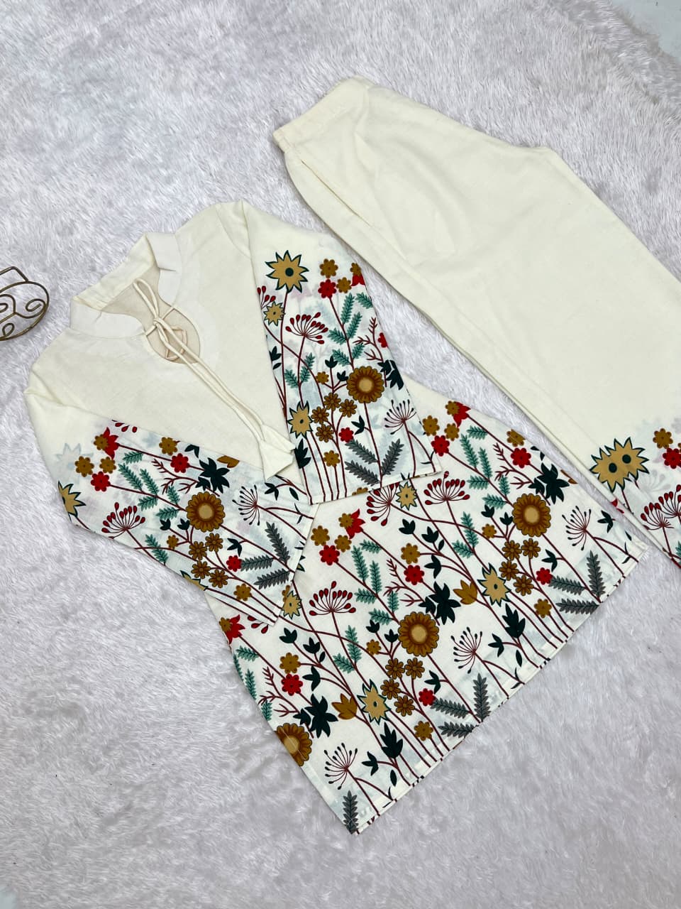 Cotton Floral Print Co-ord Set - View 3