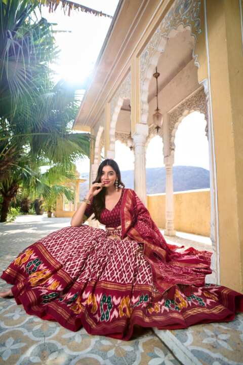 Lehenga,Blouse and Dupatta - View 3