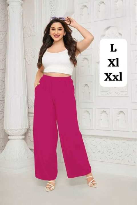 Rayon Palazzo Pants – Magenta Pink