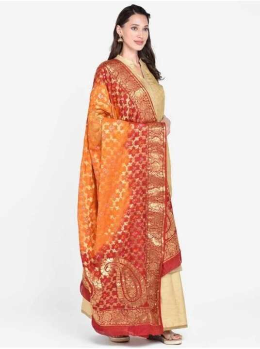 Bandhani Silk Dupatta – Ghatchola Design