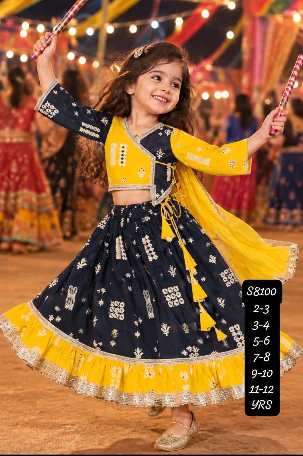 Kids Dandiya Special Lehenga Choli Combo