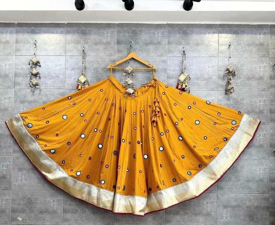 Mirror work skirt and blouse - View 2