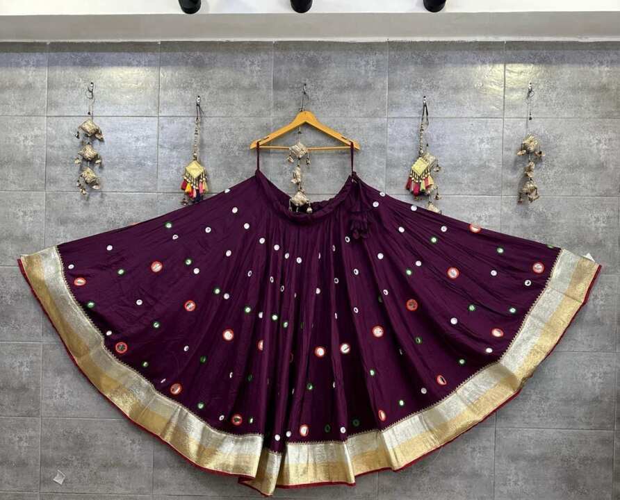 Mirror work skirt and blouse - View 5