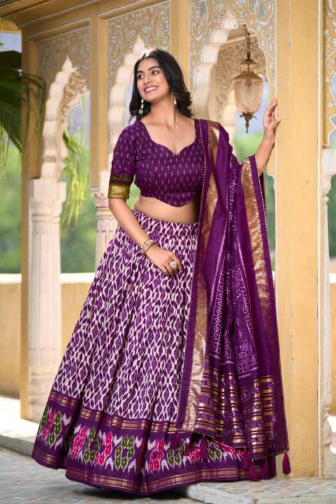 Lehenga,Blouse and Dupatta - View 8