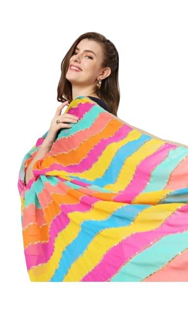 Multicolor Jodhpur Gota Patti Dupatta - View 3