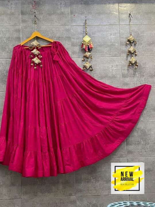 Reyon party' wear solid colour Skirt - View 5