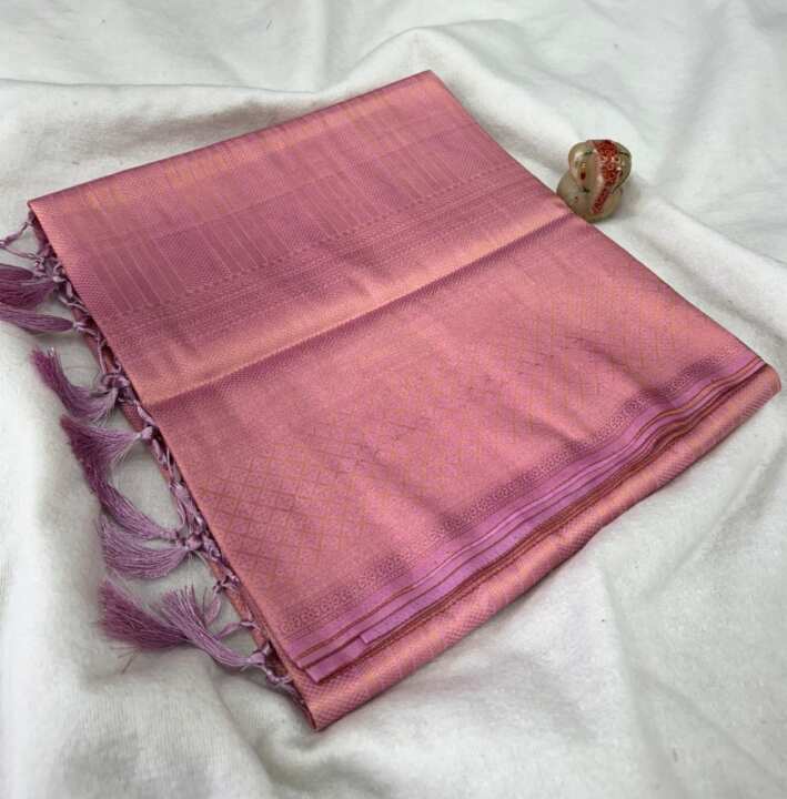 Fabulous  Soft Silk Fabric With Copper Jari - View 2