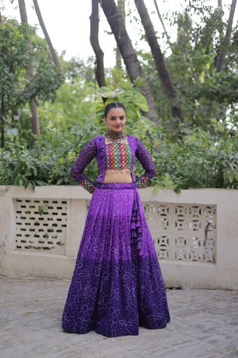 NAVRATRI LEHENGA CHOLI COLLECTIONS-2025 (Blue) - View 2