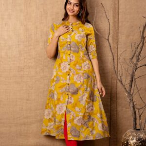 Floral Button-Down Kurti