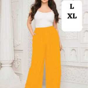 Rayon Palazzo Pants – Mustard Yellow