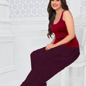 Cotton Salwar – Wine / Maroon