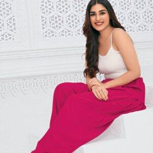 Women's Solid Cotton Salwar – Rani Pink