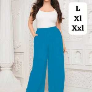 Rayon Palazzo Pants – Sky Blue