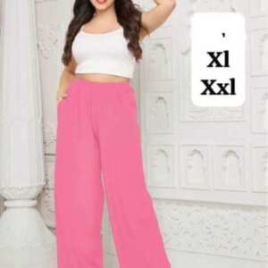 Rayon Palazzo Pants – Vibrant Baby Pink