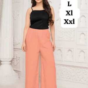 Rayon Palazzo Pants – Peach Pink
