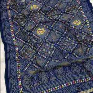 Kutchi Print Dupatta – Royal Blue