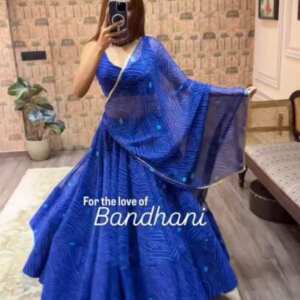 Exclusive Printed Georgette Full Stitched Lehenga Choli