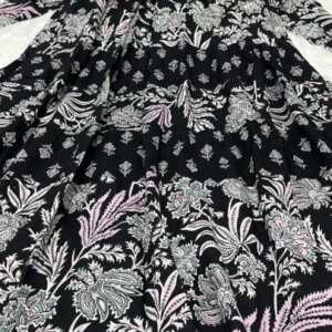 printed cotton ghera kurta & pant or dupatta set - 3xl