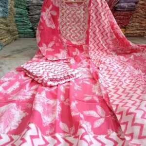 Anarkali Kurti Pant Duptta Set